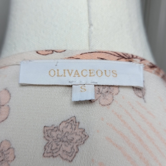 Olivaceous Pink Cottagecore Whimsical High-Low Flutter Sleeve Floral Dress Small - Picture 12 of 12